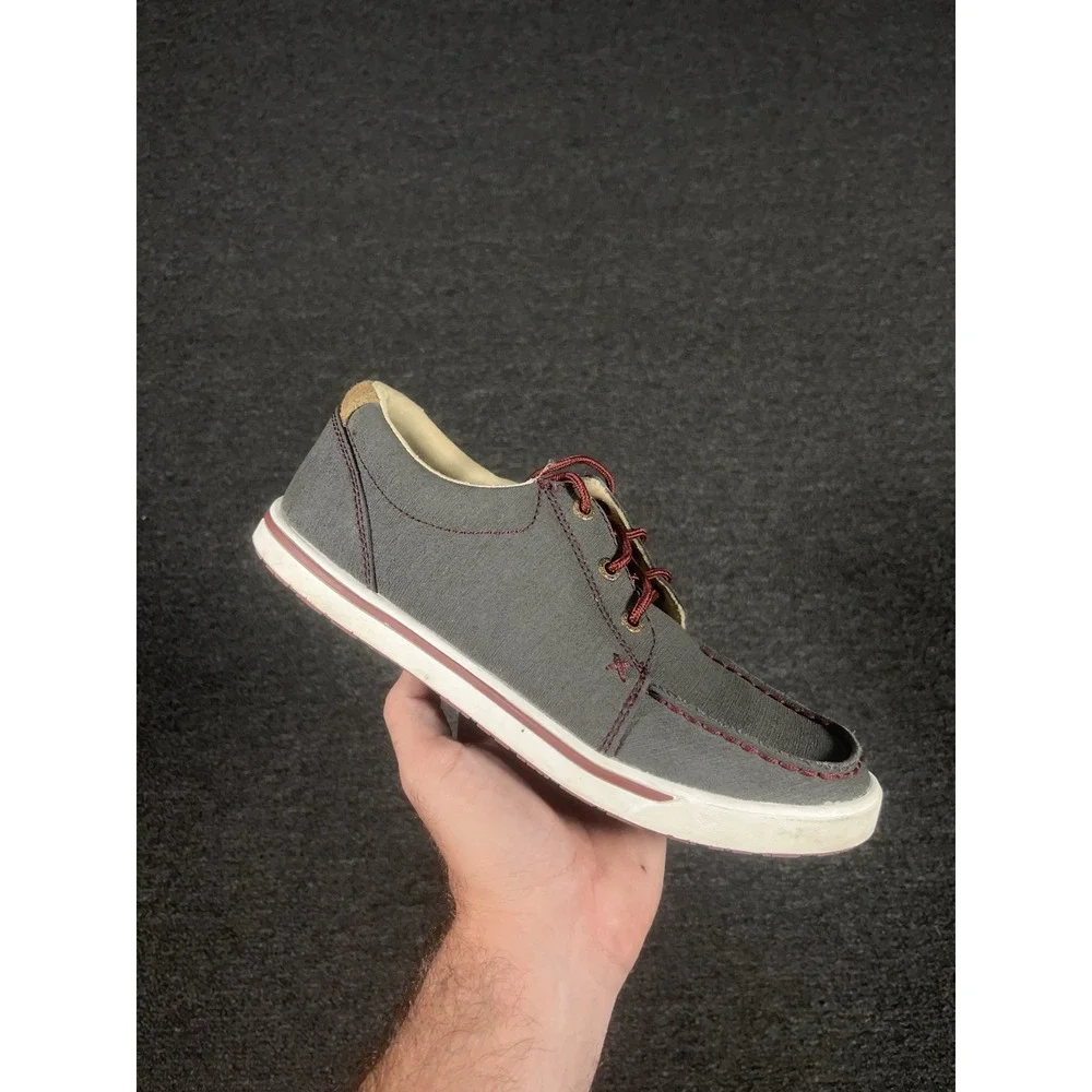 Twisted X Kicks Casual Moc Toe Shoes Womens Size 9M Gray Lace Up
